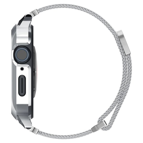 Spigen Apple Watch 40mm Armbånd Metal Fit Pro Sølv