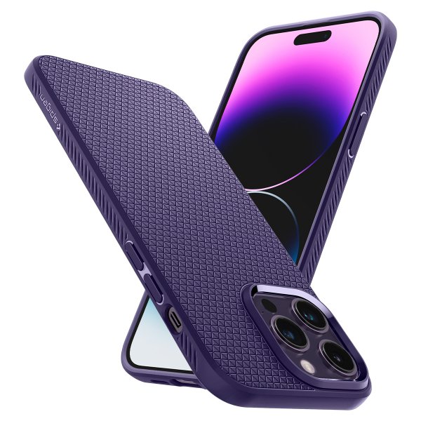 Spigen iPhone 14 Pro Max Deksel Liquid Air Deep Purple