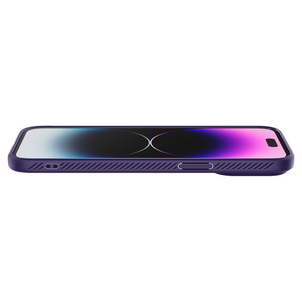 Spigen iPhone 14 Pro Deksel Liquid Air Deep Purple