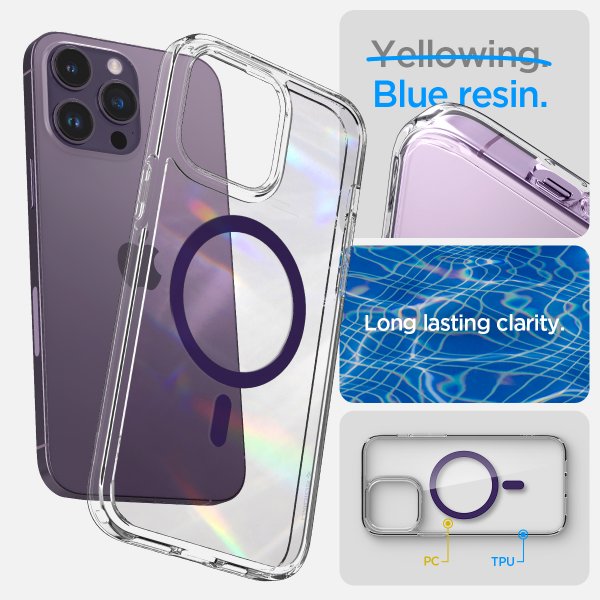 Spigen iPhone 14 Pro Max Deksel Ultra Hybrid MagFit Deep Purple