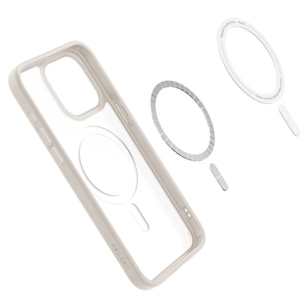 Spigen iPhone 15 Pro Deksel Ultra Hybrid MagFit Frost Natural Titanium