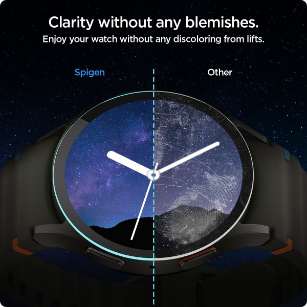 Spigen Samsung Galaxy Watch 7 44mm Skjermbeskytter GLAS.tR EZ Fit 2-pakning