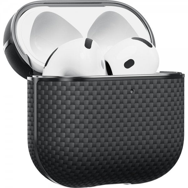 Pitaka AirPods 4 Deksel Aramid Fiber Black/Grey