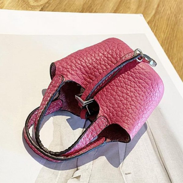 AirPods Etui Ekte Lær Magenta