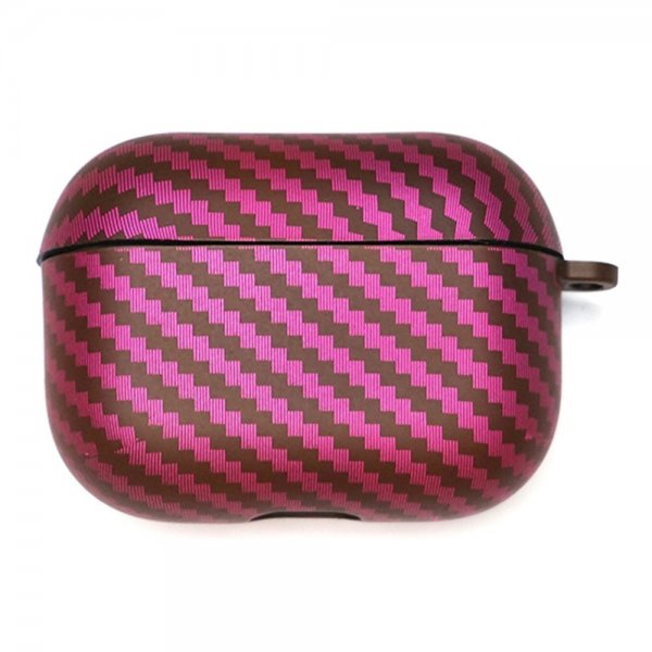 AirPods Pro 2 Deksel Kullfibertekstur Svart Magenta