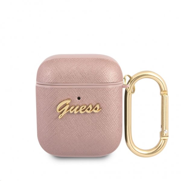 Guess AirPods (1/2) Deksel Saffiano Rosa