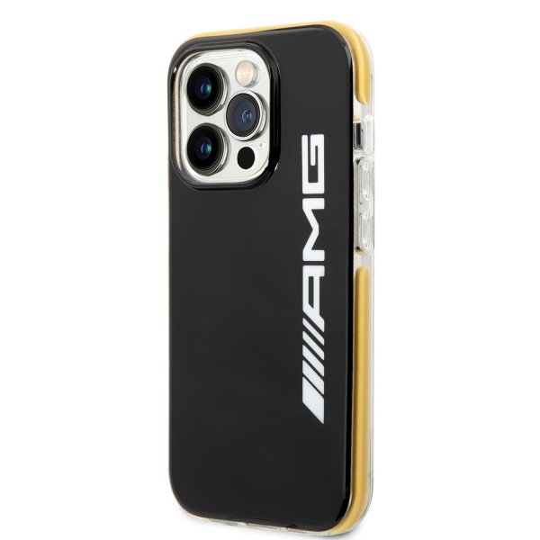 AMG iPhone 14 Pro Deksel med Logo Svart Gul