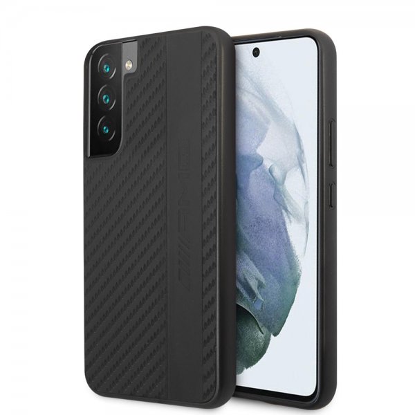 AMG Samsung Galaxy S22 Deksel Leather Stripe Carbon Svart