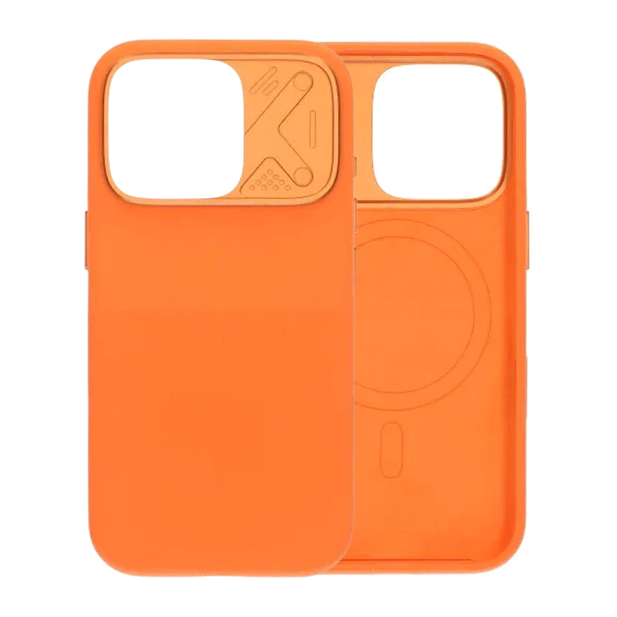 iPhone 16 Pro Deksel Silikon Kamerakant MagSafe Oransje