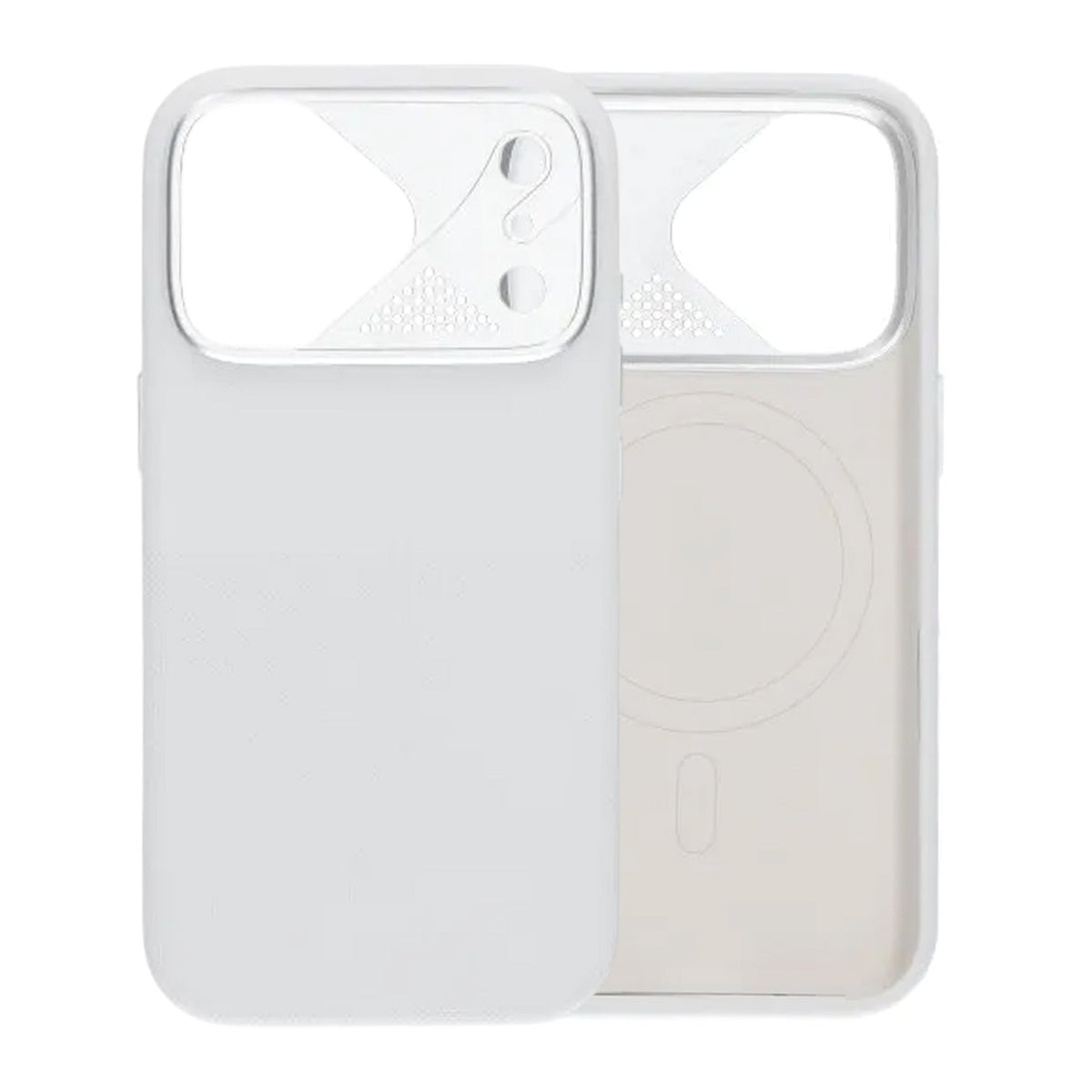 iPhone 17 Pro Max Deksel Silikon Kamerabeskyttelse MagSafe Hvit