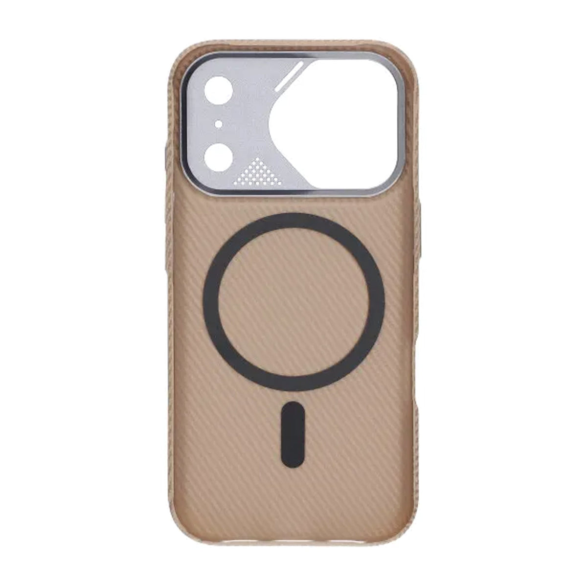 iPhone 17 Pro Deksel med karbonfibermønster MagSafe Beige