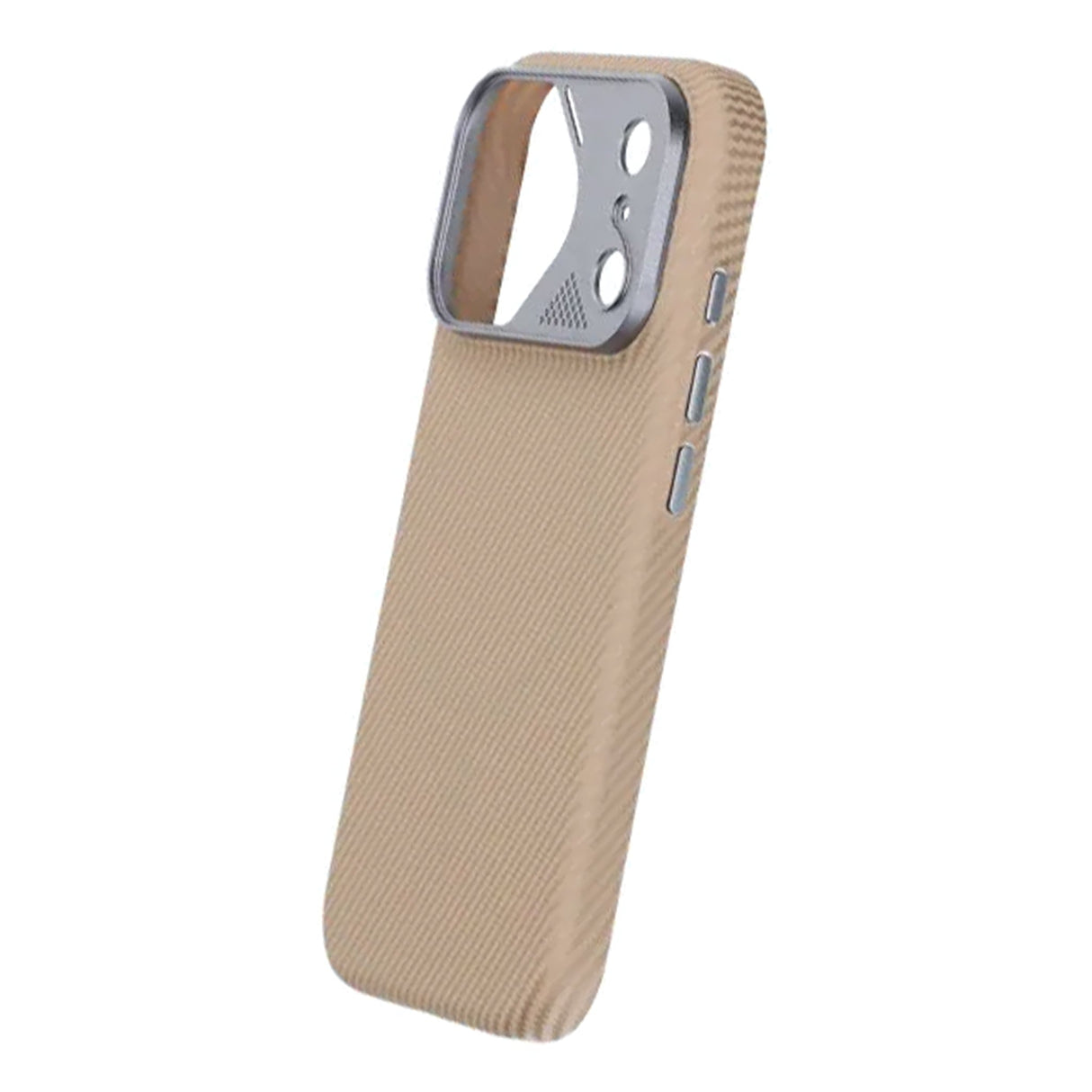 iPhone 17 Pro Max Deksel med karbonfibermønster MagSafe Beige