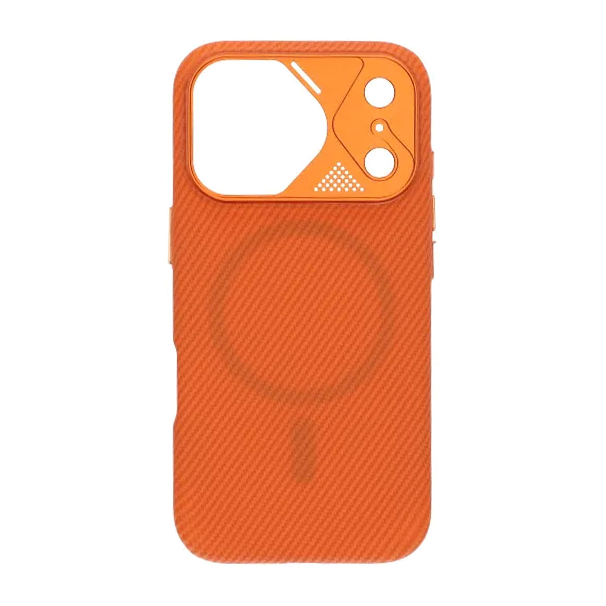 iPhone 17 Pro Max Deksel med karbonfibermønster MagSafe Oransje