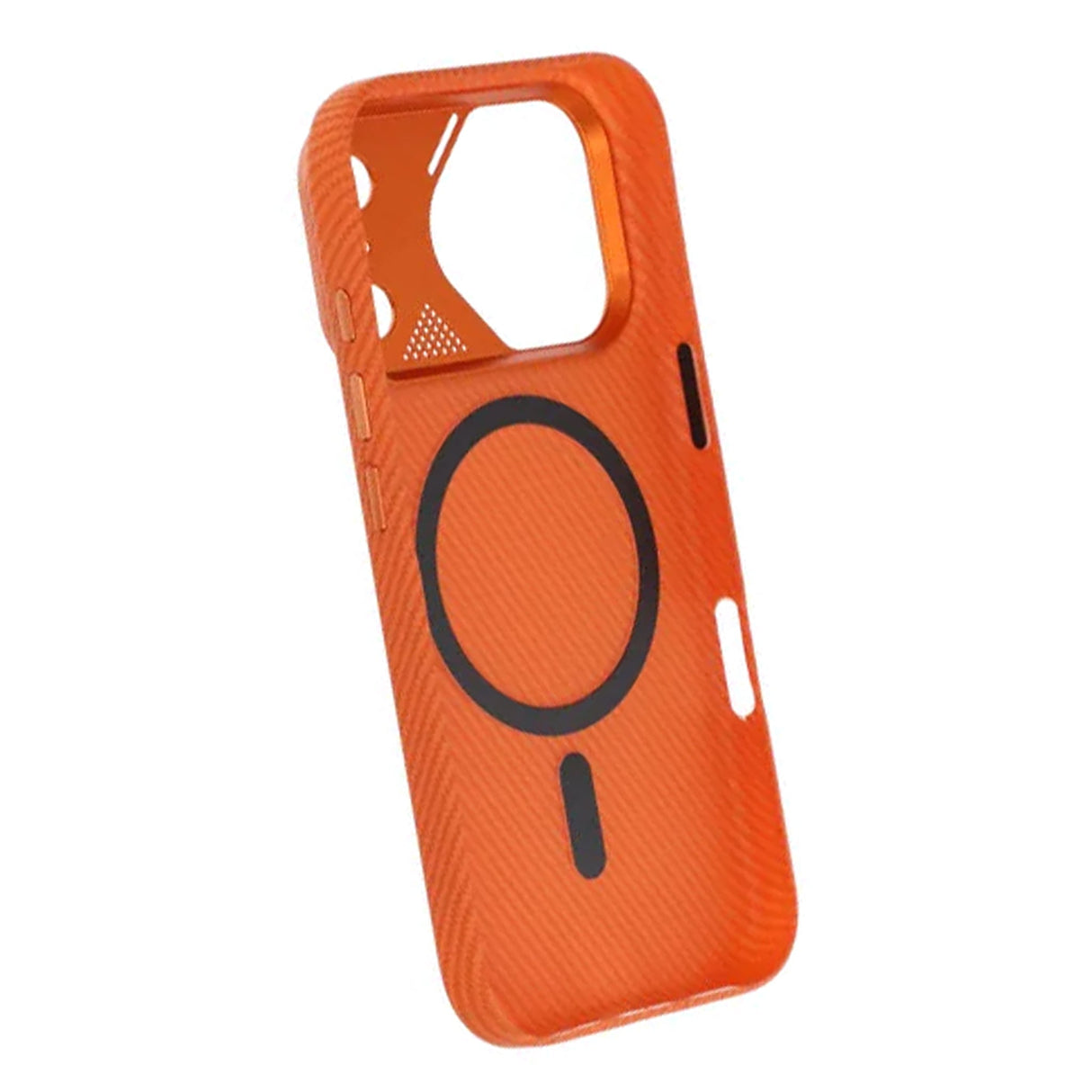 iPhone 17 Pro Deksel med karbonfibermønster MagSafe Oransje