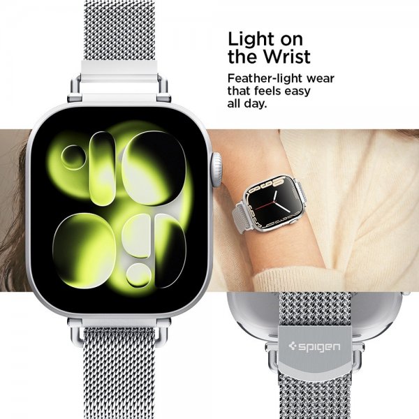 Spigen Apple Watch 38/40/41/42mm Armbånd WBM4 Sølv