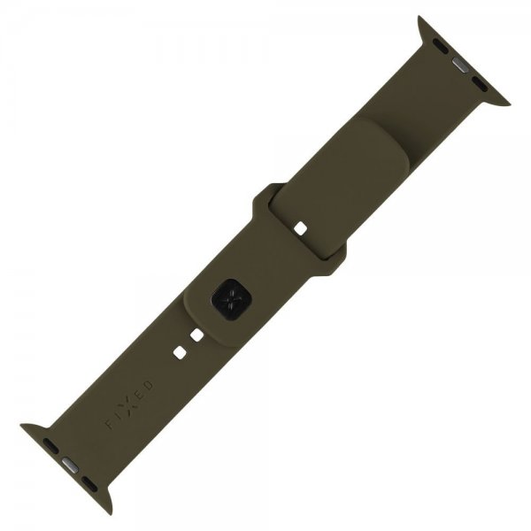 Fixed Apple Watch 38/40/41/42mm Armbånd Silicone Sporty Strap Olivengrønn