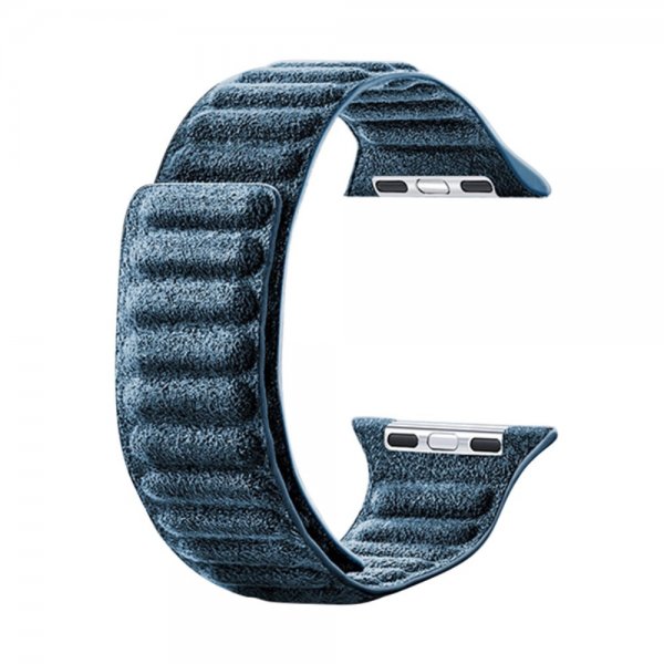 Apple Watch 38/40/41/42mm Armbånd Semsket skinn Blå
