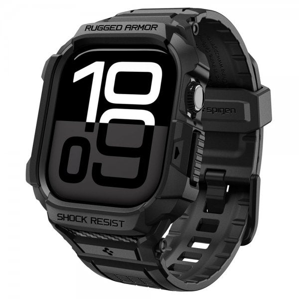 Spigen Apple Watch 42mm (Series 10/11) Armbånd Rugged Armor Pro 2 Matte Black