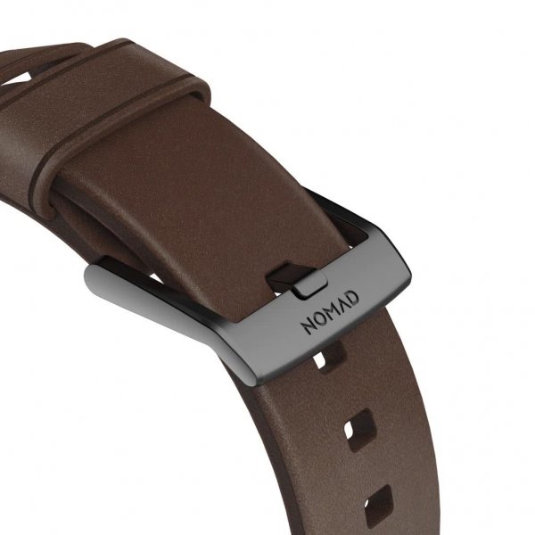 Nomad Apple Watch 44/45/46mm/Apple Watch Ultra Armbånd Modern Band Black Hardware Rustic Brown