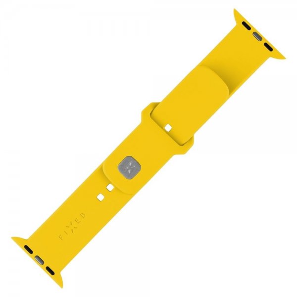 Fixed Apple Watch 44/45/46mm Armbånd Silicone Sporty Strap Gul