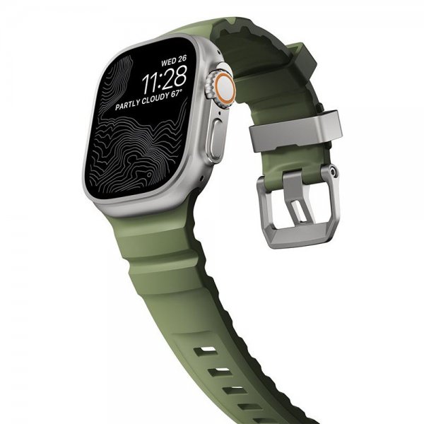Nomad Apple Watch 44/45/46mm/Ultra 49mm Armbånd Rocky Point Natural Forest