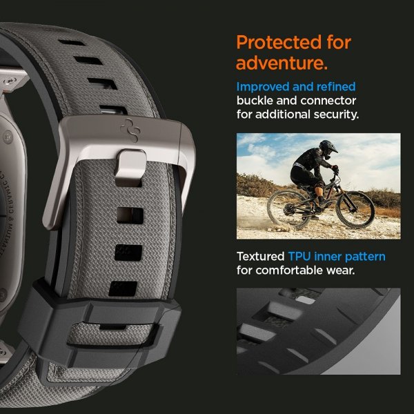 Spigen Apple Watch 44/45/46mm/Watch Ultra 49mm Armbånd DuraPro Armor Grå