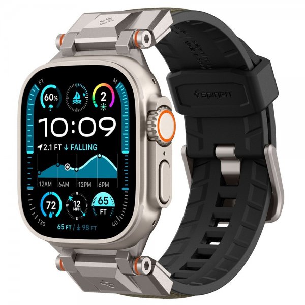 Spigen Apple Watch 44/45/46mm/Watch Ultra 49mm Armbånd DuraPro Armor Military Green