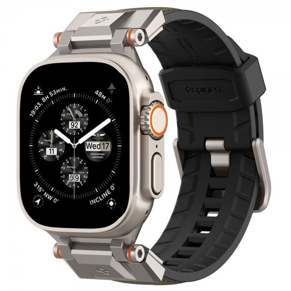 Spigen Apple Watch 44/45/46mm/Watch Ultra 49mm Armbånd DuraPro Armor Military Green