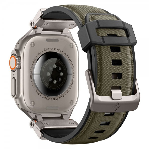 Spigen Apple Watch 44/45/46mm/Watch Ultra 49mm Armbånd DuraPro Armor Military Green