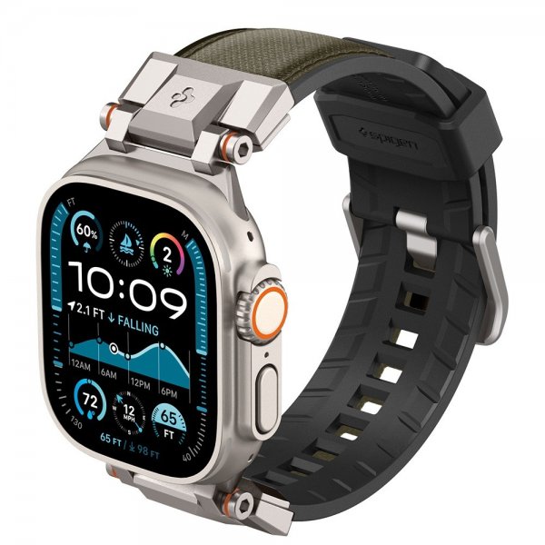 Spigen Apple Watch 44/45/46mm/Watch Ultra 49mm Armbånd DuraPro Armor Military Green