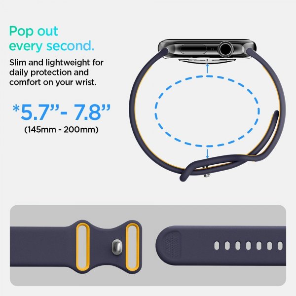 Spigen Apple Watch 44/45/46mm/Watch Ultra 49mm Armbånd Nano Pop Blueberry Navy