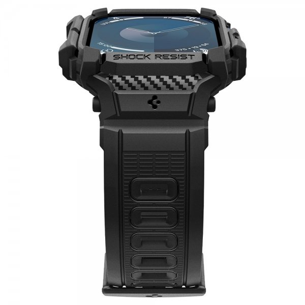 Spigen Apple Watch 46mm (Series 10/11) Armbånd og Deksel Rugged Armor Pro Matte Black