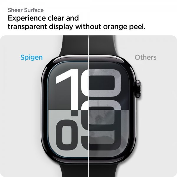 Spigen Apple Watch 46mm (Series 10/11) Skjermbeskytter EliteShield EZ Fit 2-pakning