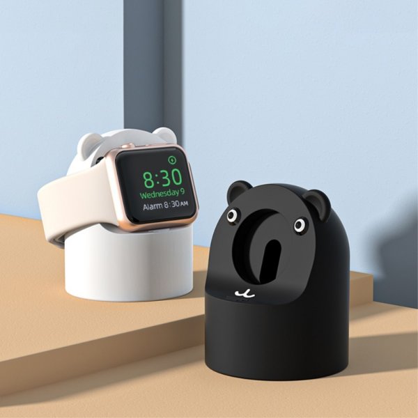 Apple Watch Holder til Lader Bjørn Lys blå