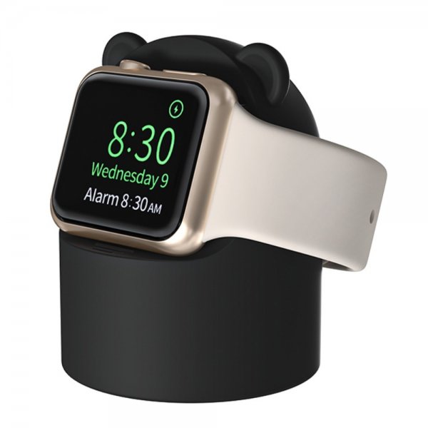 Apple Watch Holder til Lader Bjørn Svart
