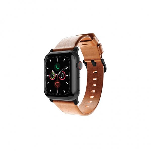 Journey Apple Watch 44/45/46mm/Apple Watch Ultra Armbånd Leather Band Tan