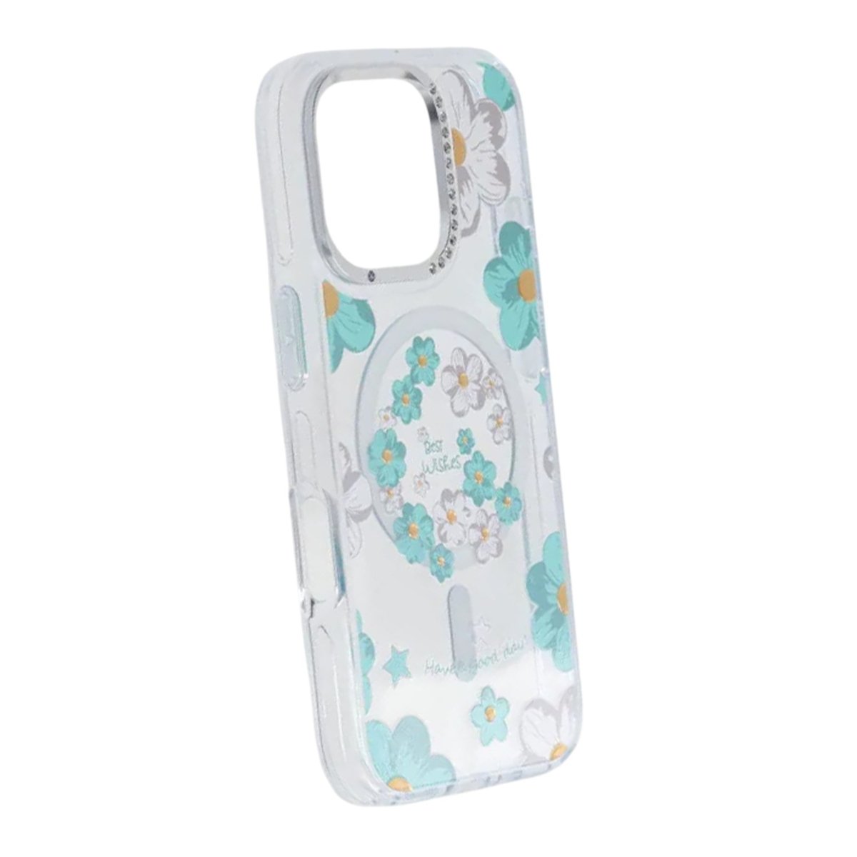 iPhone 16 Pro Max Deksel med blomstermønster MagSafe Grønn