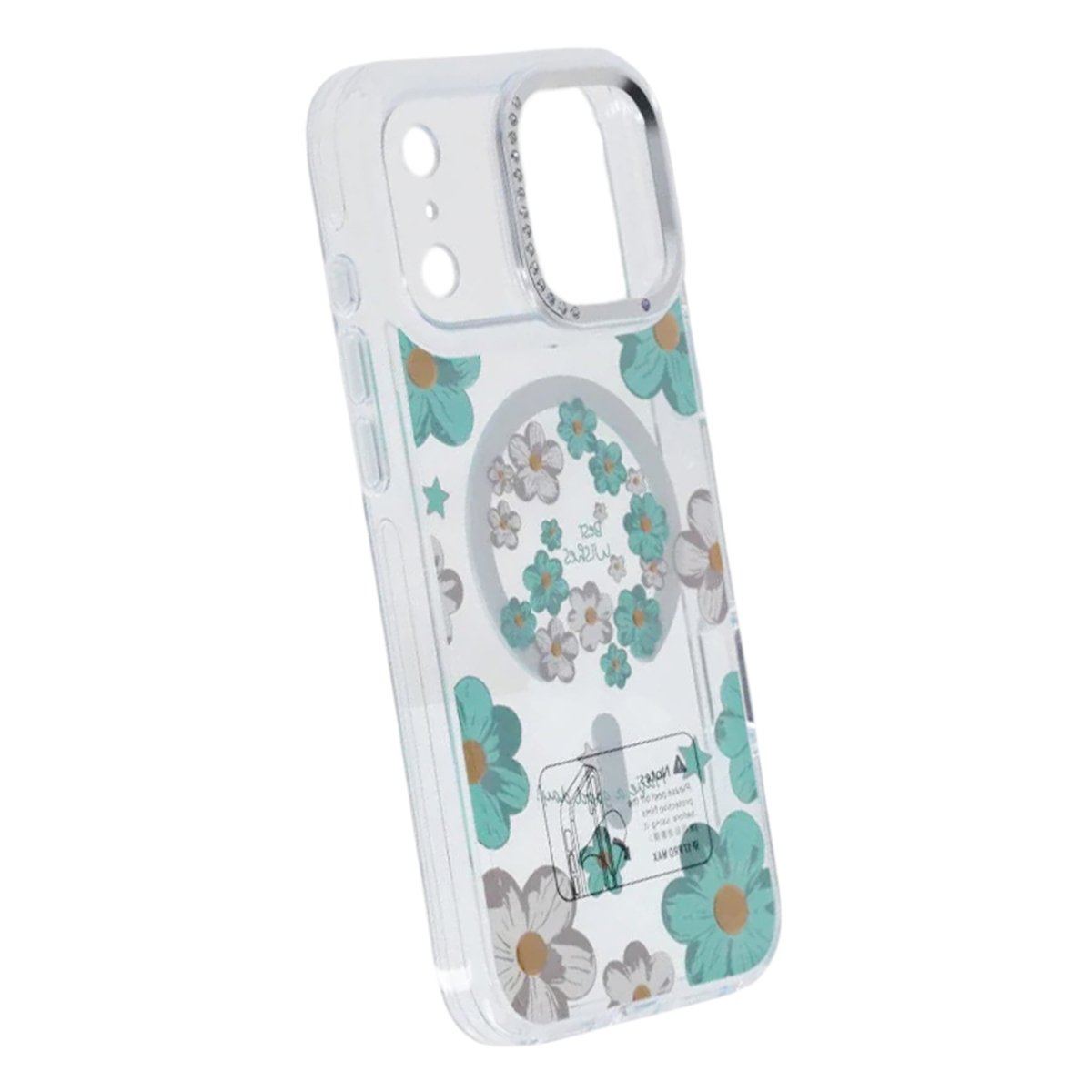 iPhone 17 Pro Deksel med blomstermønster MagSafe Grønn