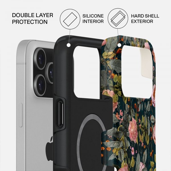 Burga iPhone 17 Pro Max Deksel Tough MagSafe Bloomy Garden