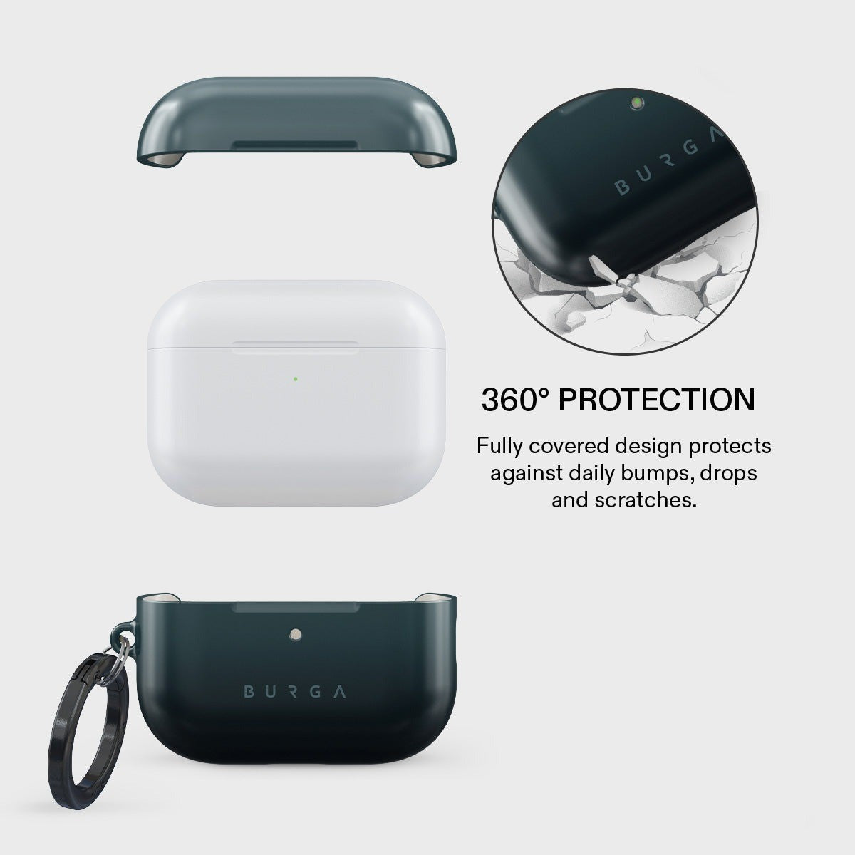 Burga AirPods Pro 3 Deksel Design Black Hole