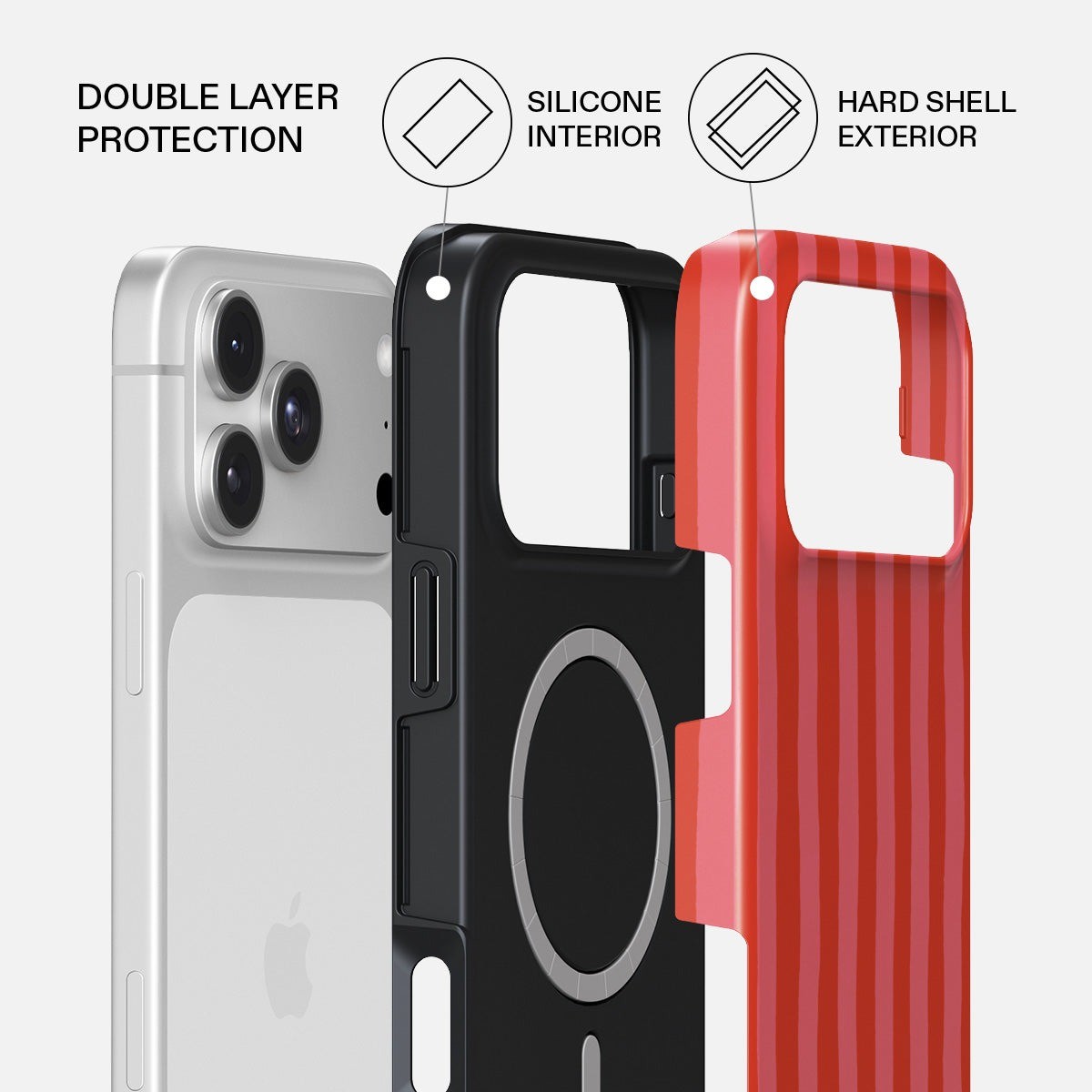 Burga iPhone 18 Pro Deksel Tough MagSafe Pomegranate