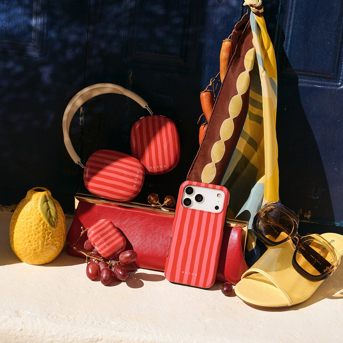 Burga iPhone 18 Pro Deksel Tough MagSafe Pomegranate
