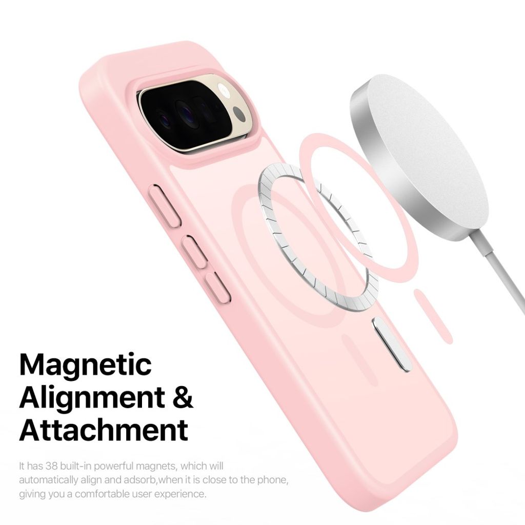 Dux Ducis Google Pixel 9 Pro XL/10 Pro XL/11 Pro XL Deksel Yind Series MagSafe Rosa