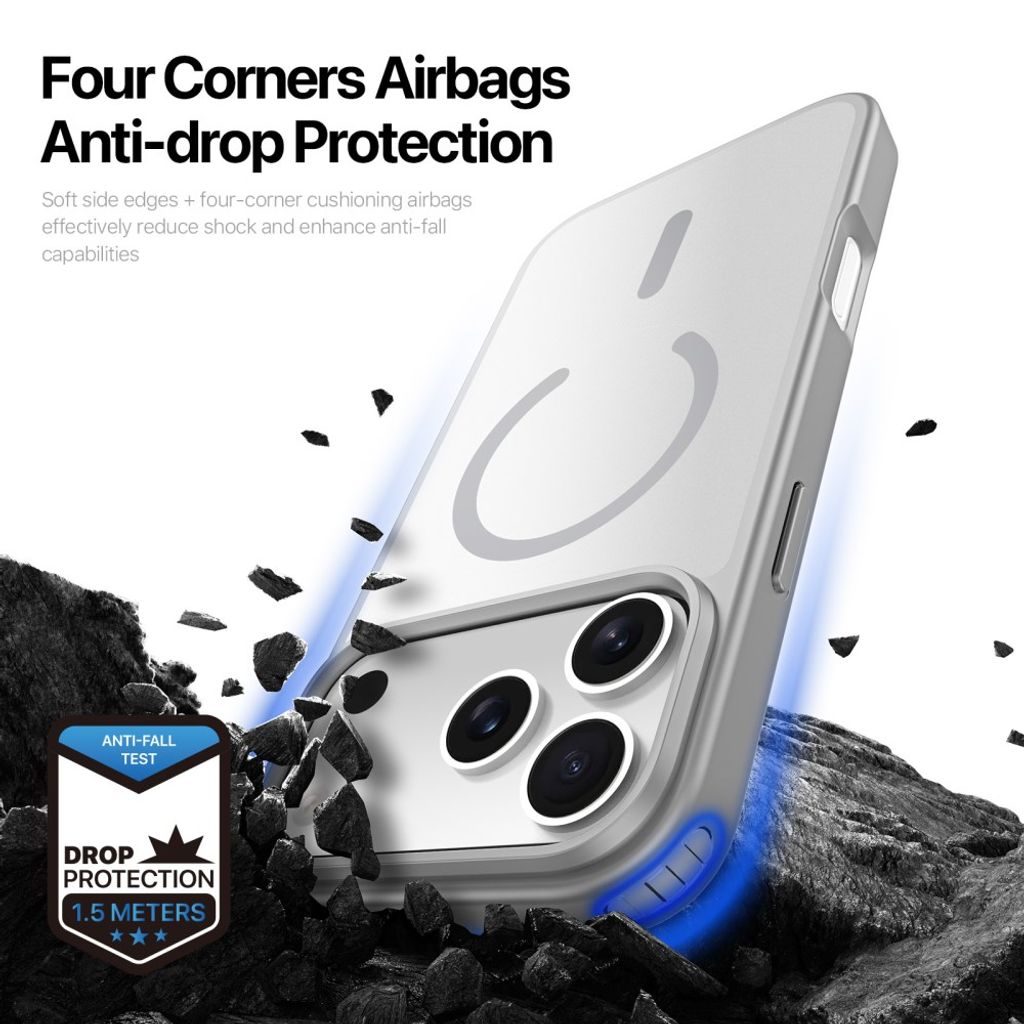Dux Ducis iPhone 17 Pro Max/iPhone 18 Pro Max Deksel Yind Series MagSafe Grå
