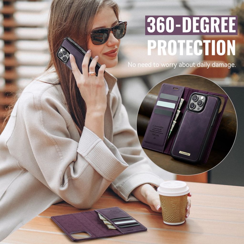 CaseMe iPhone 15 Pro Max Etui C49 Series Lilla