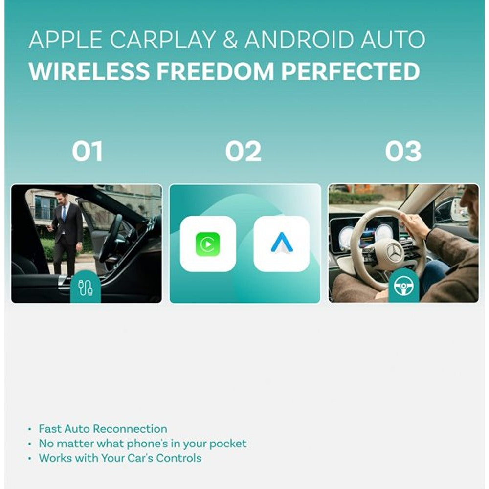 Ottocast Play2Video Ultra Trådløs CarPlay/Android Auto Adapter Alt-i-1