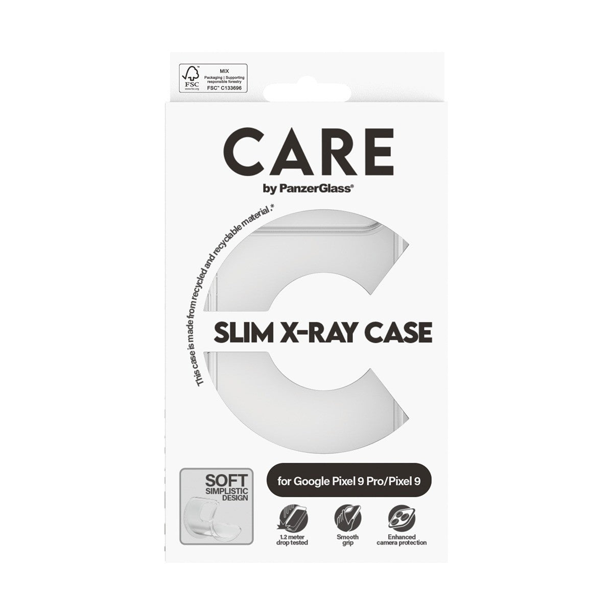 CARE by PanzerGlass Google Pixel 9/Google Pixel 9 Pro Deksel X-Ray Klar