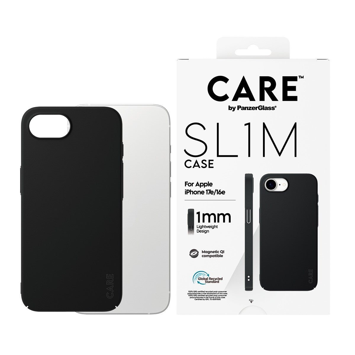 CARE by PanzerGlass iPhone 16e/iPhone 17e Deksel SL1M MagSafe Svart