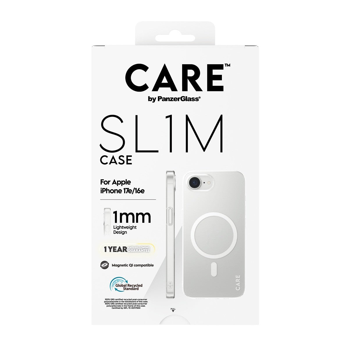 CARE by PanzerGlass iPhone 16e/iPhone 17e Deksel SL1M MagSafe Klar