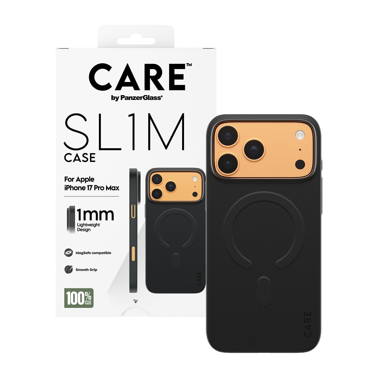 CARE by PanzerGlass iPhone 17 Pro Max Deksel SL1M MagSafe Svart